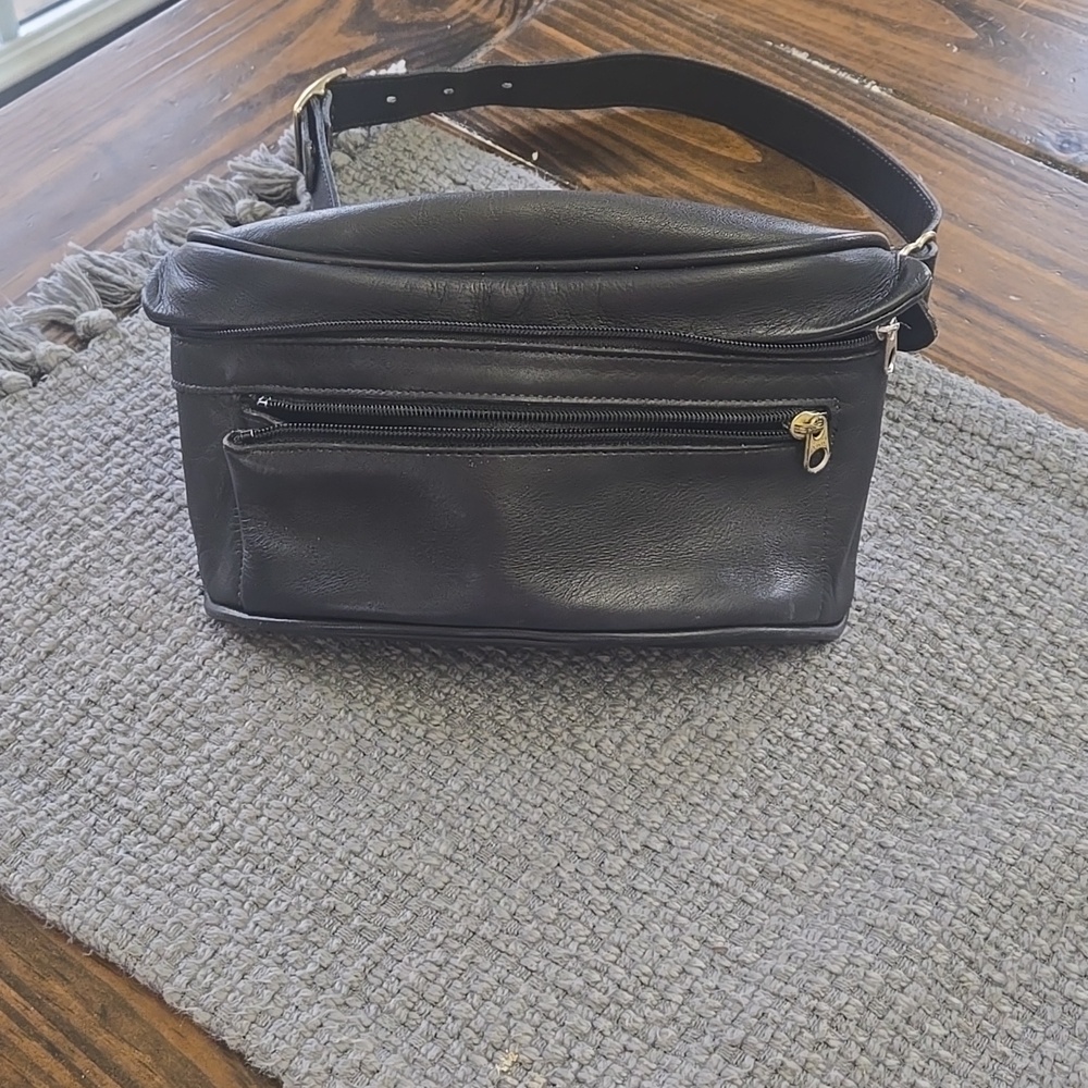 Coach Black Leather Fanny Pack